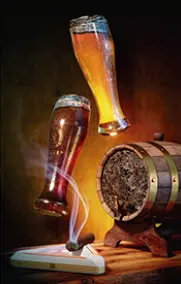 “Con una Rubia y una Negra, maridando a solas”- Suárez Tuma, digital work printed on canvas.